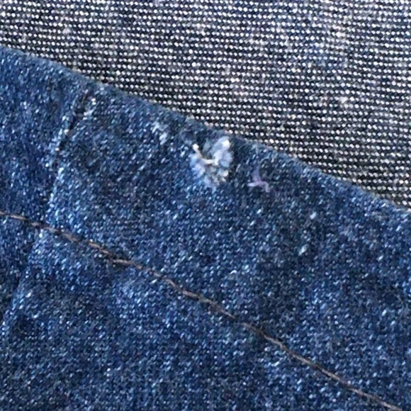 𝅺vintage Boho Hippie Denim Long Circle Skirt 2/4 - Picture 6 of 9